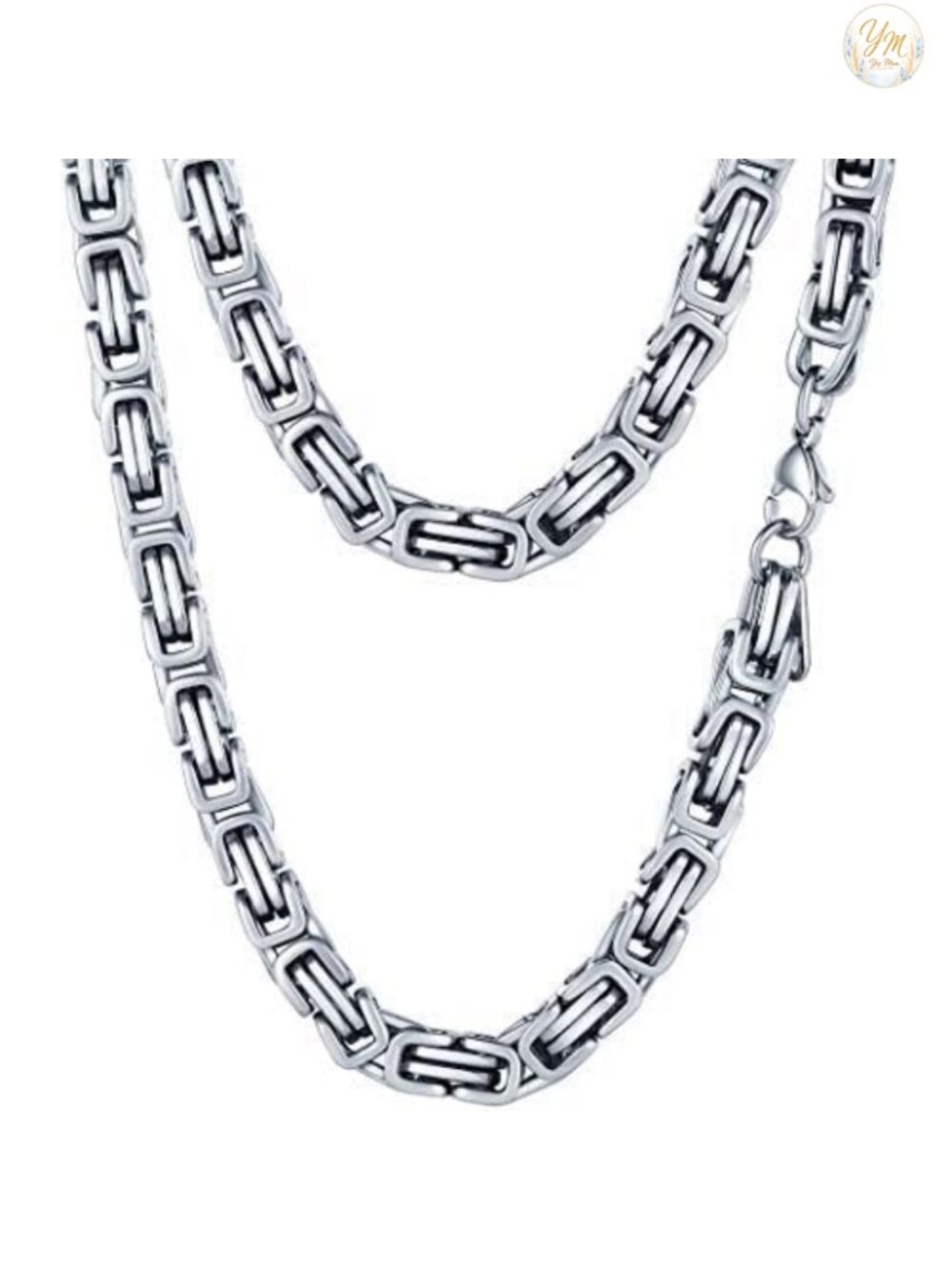 PROSTEEL Stainless Steel Byzantine Chain Necklace 20in 6mm Men Jewelry